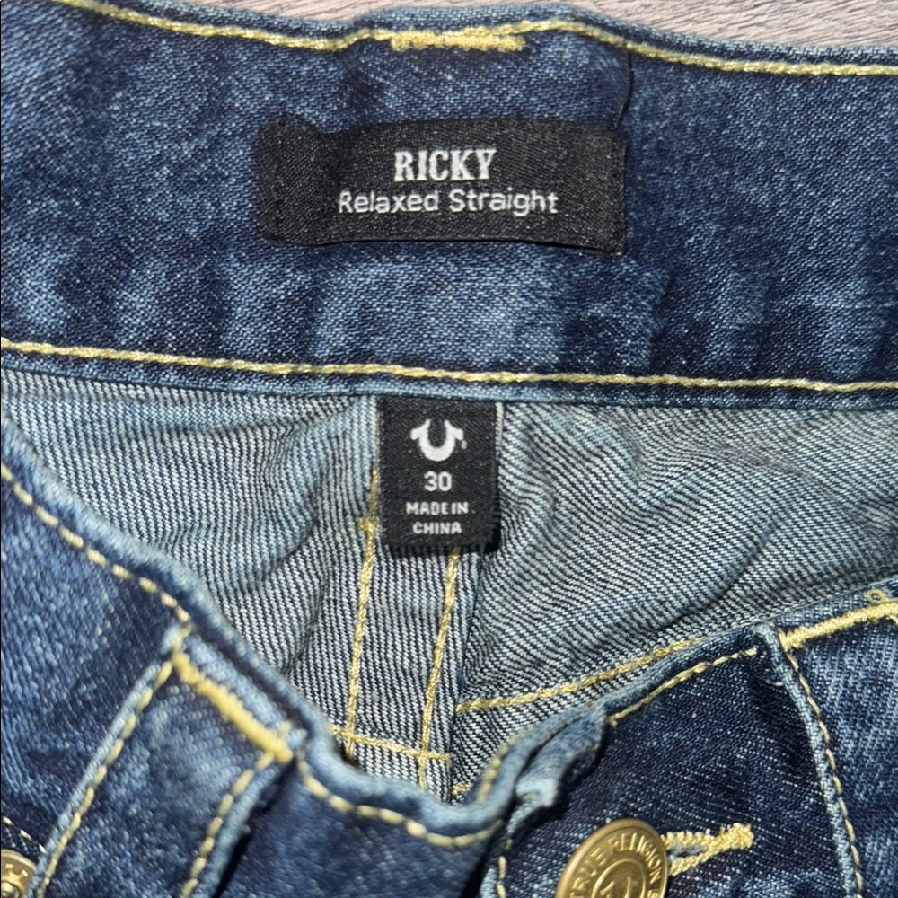 True Religion Dark Blue Denim Shorts - Picture 5 of 5